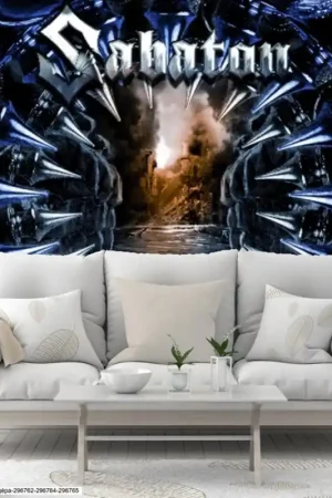 Papier peint panoramique intissé Sabaton - Attero Dominatus 212 x 212 cm Solde