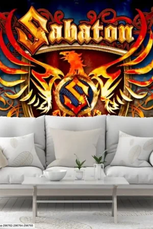 Papier peint panoramique intissé Sabaton - Coat of Arms 212 x 212 cm Meilleure Vente