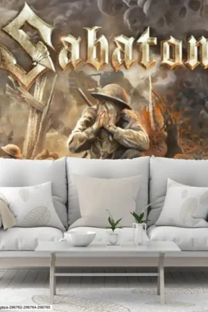 Papier peint panoramique intissé Sabaton - The Great War 212 x 212 cm Promotion