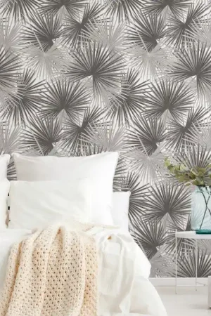 Offre Limitée Papier peint panoramique Les Palmiers Gris 159 x 280 cm AS Creation