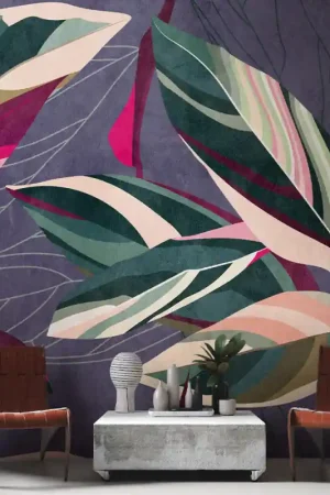 Papier peint panoramique intissé floral 70‘s multicolore 371 x 280 cm AS CREATION Achat Immédiat