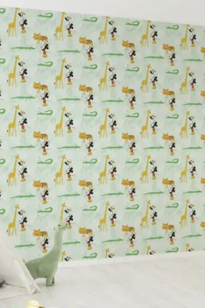Papier peint intissé Mickey Doodle Zoo 53 x 1005 cm Populaire
