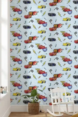 Quantité Limitée Papier peint intissé Cars Let‘s Race 53 x 1005 cm
