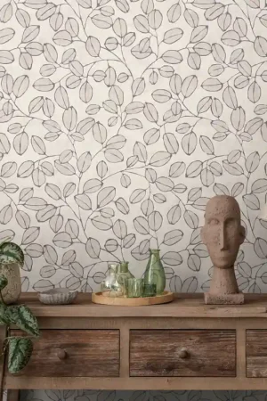 Bon Marché Papier Peint Intissé Volutis Gris AS Création