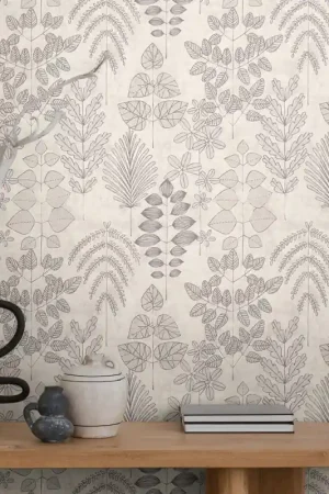 Super Prix Papier Peint Intissé Athyrium Gris AS Création