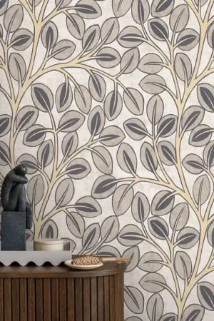 Papier Peint Intissé Heliconia Taupe AS Création Promotion Saisonnière