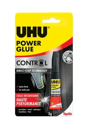 Colle instantanée UHU PowerGlue Control Direct-stop 3g Achat Immédiat