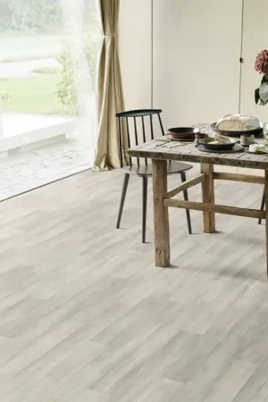 Sol PVC en rouleau support feutre chêne gris clair largeur 4m ep.2.50 mm passage intensif Produit De Marque
