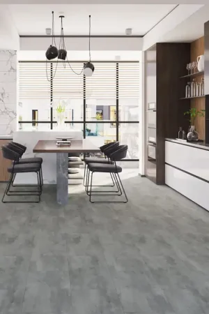 Livraison Express Dalle PVC Clipsable Carreaux Béton Gris Foncé 30.5x61 cm