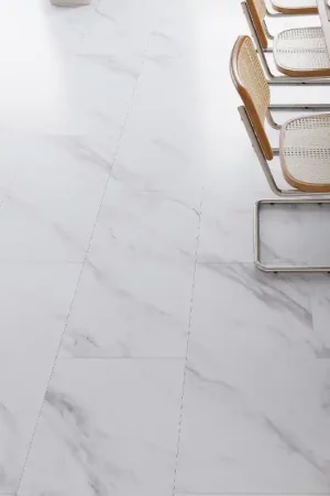 Dalles PVC clipsables effet marbre blanc cassé 4 mm Usine Directe