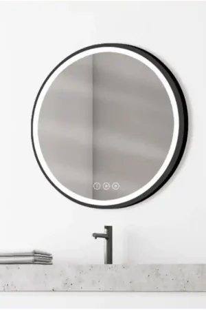 Miroir LED SWANN BLACK 2 DIAMETRE 60 CM MP GLASS Offre Spéciale