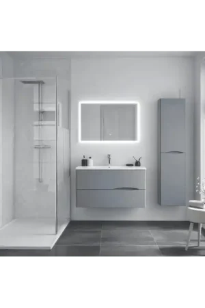 Meilleur Choix Ensemble de salle de bain suspendu 2DOO avec miroir LED, largeur 90 cm ONDEE