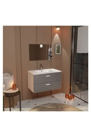 ENSEMBLE MEUBLE LIFT 80CM GRIS Prix Bas
