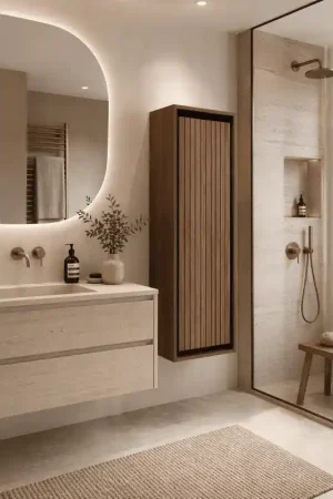 Colonne de salle de bain GOYA, largeur 35 cm bois/noir MUEBLES JUMAR Réduction