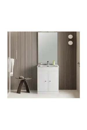 Dernière Chance Ensemble meuble de salle de bain Roma 60 cm blanc JUMAR