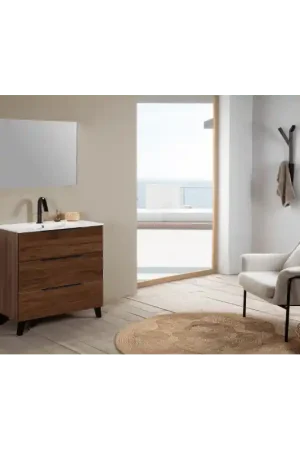 Ensemble meuble salle de bain Carla 60cm noyer JUMAR Petit Prix