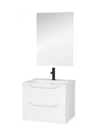 Seulement Aujourd'hui Ensemble meuble de salle de bains Lucas blanc 60 cm AURLANE