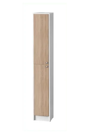Colonne de salle de bain finition chêne clair, Hauteur 200 cm x Largeur 30 cm x Profondeur 30 cm RBaccess Livraison Express