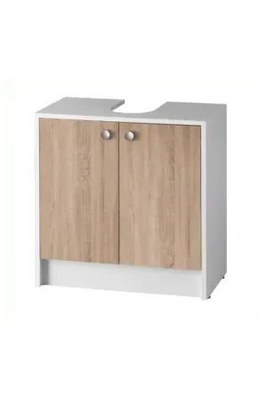 Meuble sous lavabo finition chêne clair, Hauteur 62 cm x Largeur 60 cm x Profondeur 30 cm RBaccess Must-Have