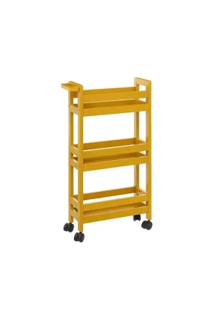 Livraison Express Desserte à Roulettes 3 Niveaux COLORS Moutarde 40cm FIVE SIMPLY SMART