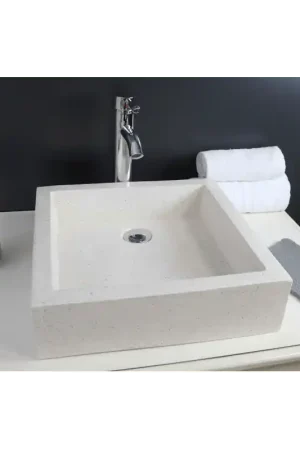 VASQUE TERRAZZO PIERRE 40X40 CM AYOR Populaire