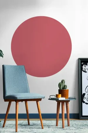 Livraison Express Papier Peint Adhésif Cercle - Framboise