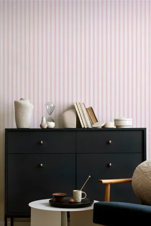 Must-Have Papier peint rayures Giulia Rose Pastèque