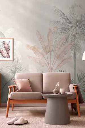 Top Vente Papier peint Jungle Tropicale Scandinave