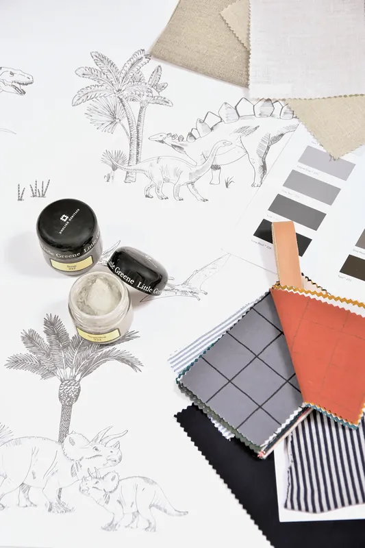 Papier Peint Monochrome Dinosaures Acheter En Ligne