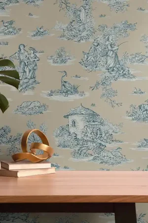 Offre Exclusive Papier peint Toile de Jouy Moderne