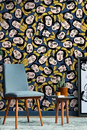 Nouvelle Collection Papier peint Visage Abstrait