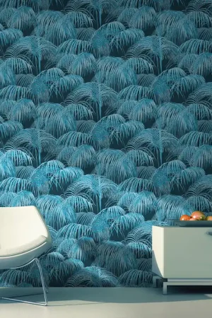Affaire À Saisir Papier peint Jungle tropicale bleu