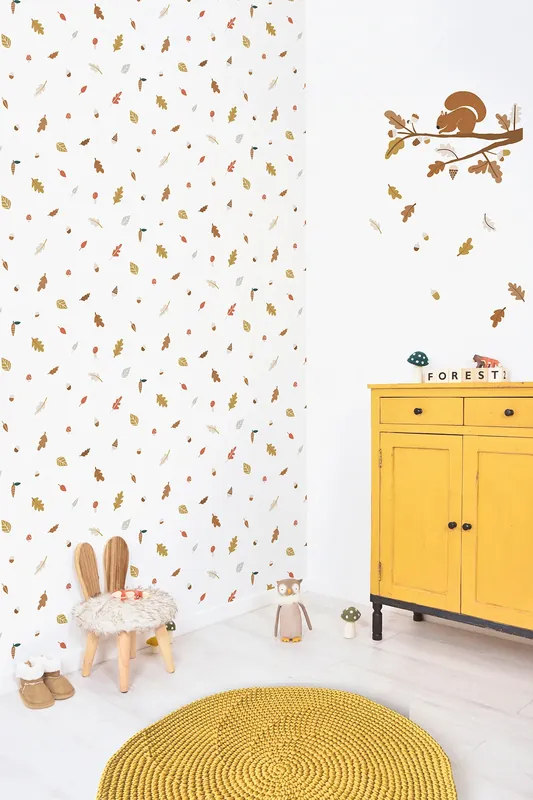 Achat Immédiat Papier Peint Feuilles d‘Automne Eparses