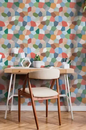 Commander Maintenant Papier peint géométrique – Mosaïque multicolore Facettes