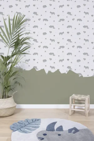 Papier peint Rhinocéros Super Prix