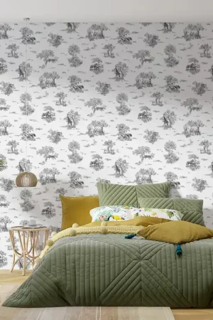 Acheter En Ligne Papier peint toile de jouy Jungle