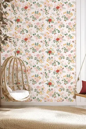 PAPIER PEINT ENFANT - BLOSSOM WHISPER / LIGHT PINK Vente Directe