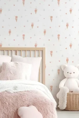 PAPIER PEINT ENFANT - ICE CREAM DREAM / BLUE Expédition Rapide
