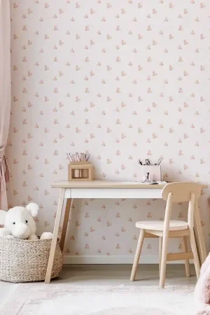 Populaire PAPIER PEINT ENFANT - BUTTERFLIES / PINK