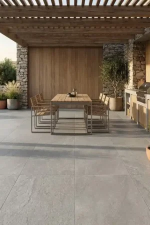 Carrelage BURLINGTON GREY 60x120 cm Effet Pierre antidérapant R11 rectifié Commande En Gros