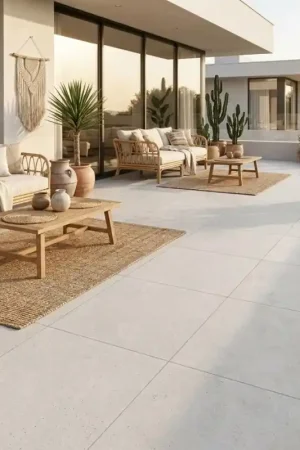 carrelage extérieur grand format LEVINA CALCAIRE PEARL 100x100 cm R11 antidérapant Commande En Gros