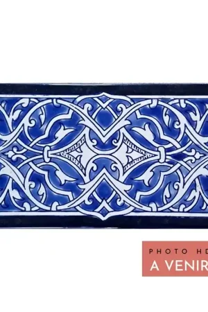 Prix Promo Listel Nozha 10x20 cm - Bleu Brillant