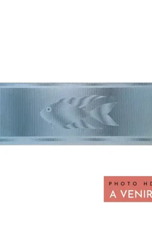 Carrelage Listel Poisson 6,4x20 cm - Bleu Mat Seulement Aujourd'hui
