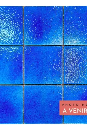Retour Gratuit Faïence Murale Progression 100 Mosaïque Aster 10X10 31.6x31.6 cm - Bleu Satiné