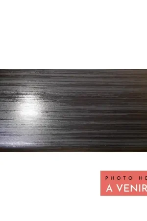 Faïence Murale STROKING BLACK 25X75 cm - Noir Satiné Dernier Modèle