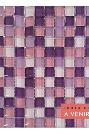 Mosaïque Vetro Mix Viola 2,3X2,3 30x30 cm - Violet Brillant Dernière Chance